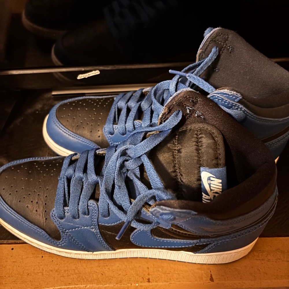 Nike Blue and Black High-Top Sneakers